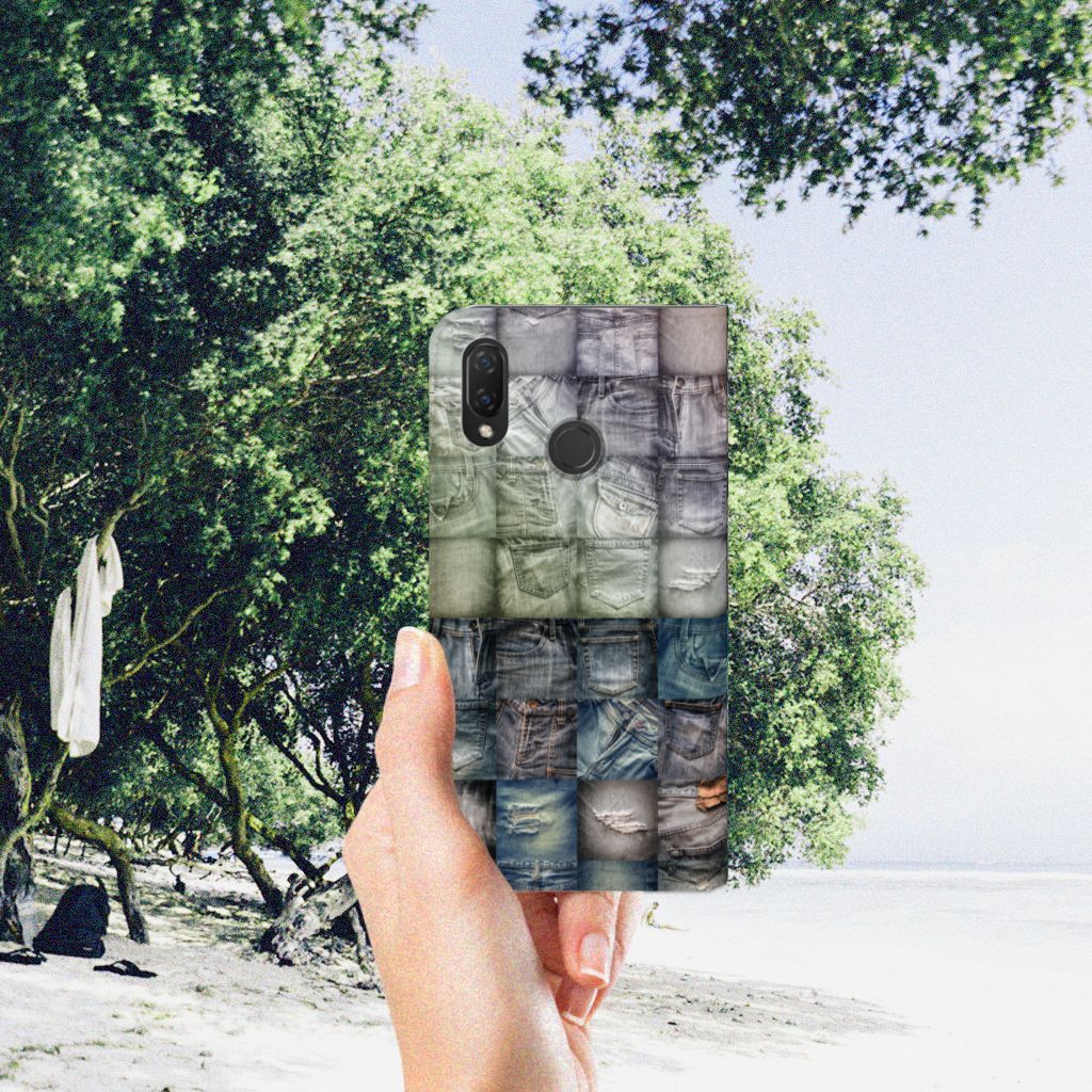 Hippe Standcase Huawei P Smart Plus Spijkerbroeken