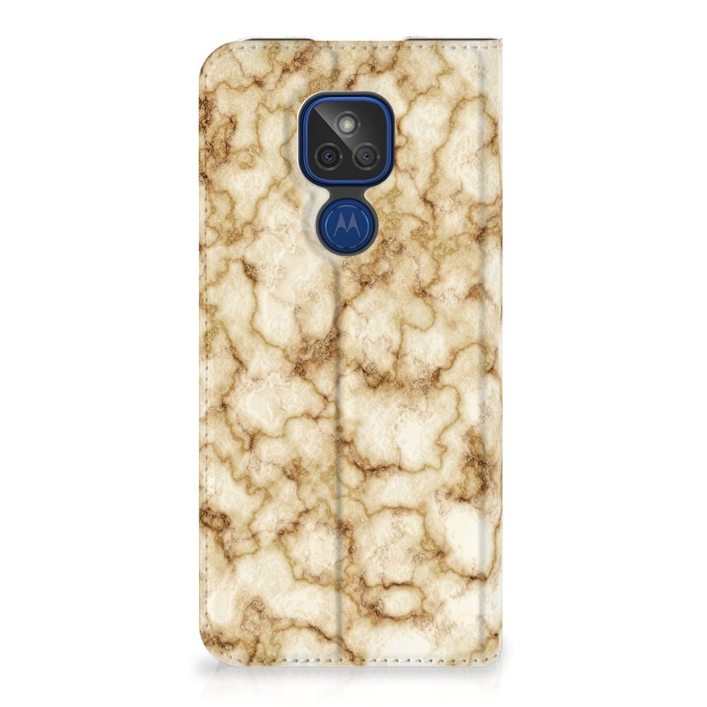 Motorola Moto G9 Play Standcase Marmer Goud - B2C Telecom