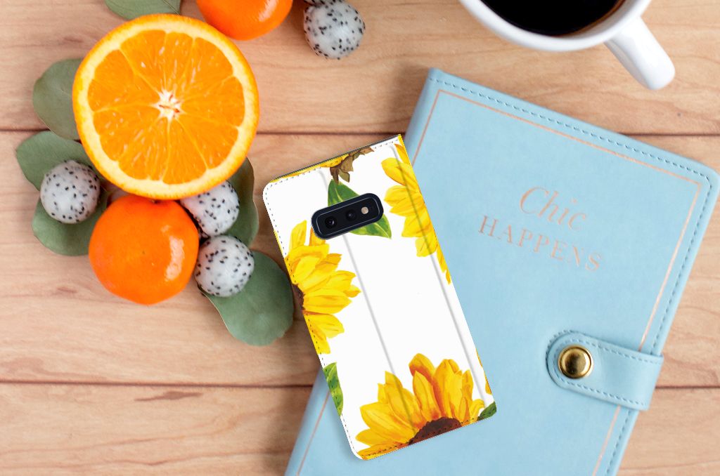 Smart Cover voor Samsung Galaxy S10e Zonnebloemen - B2C Telecom