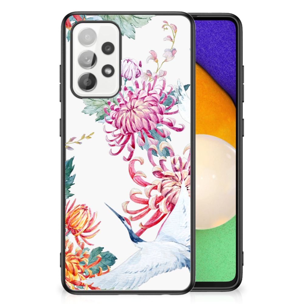 Samsung Galaxy A52 | A52s (5G/4G) Dierenprint Telefoonhoesje Bird Flowers