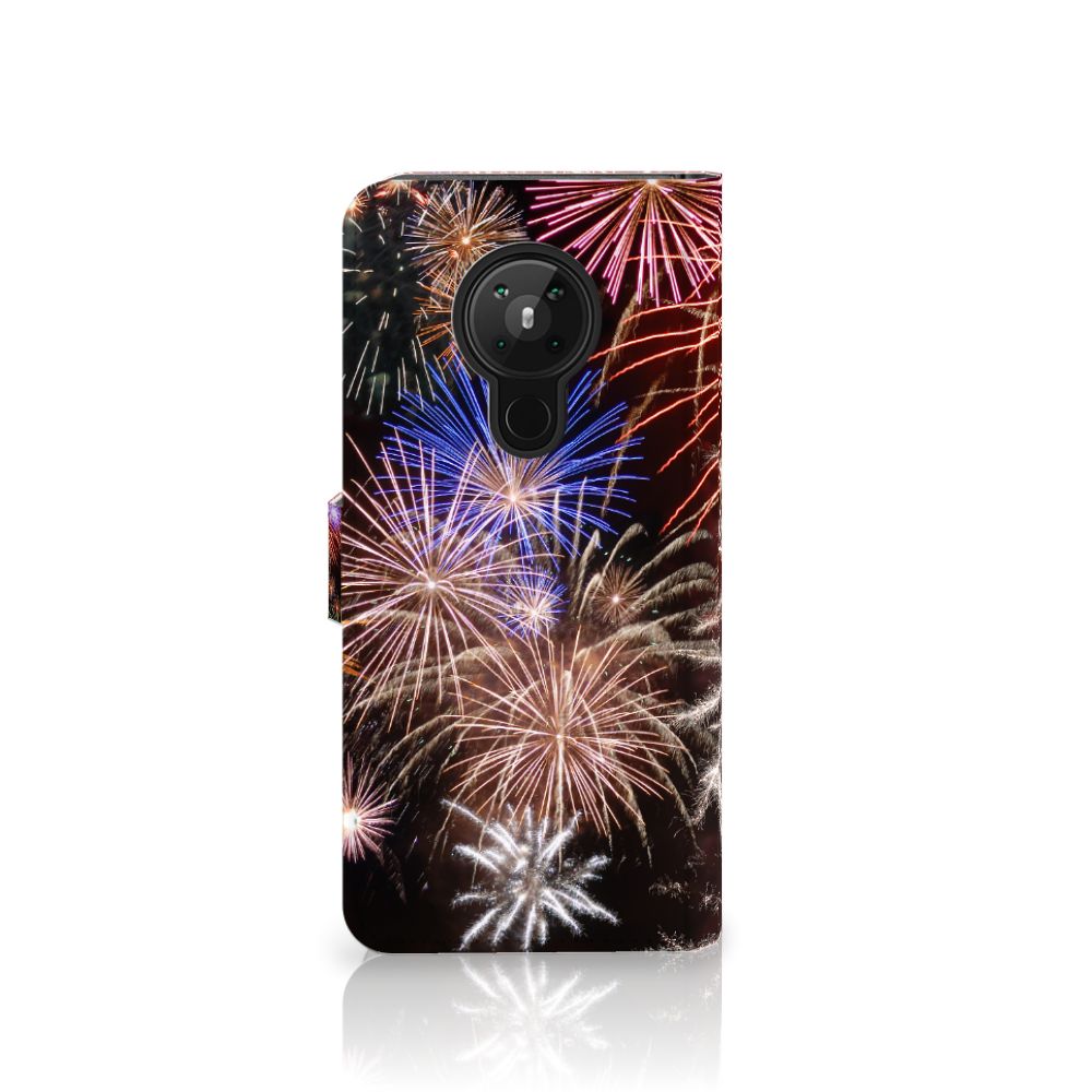Nokia 5.3 Wallet Case met Pasjes Vuurwerk