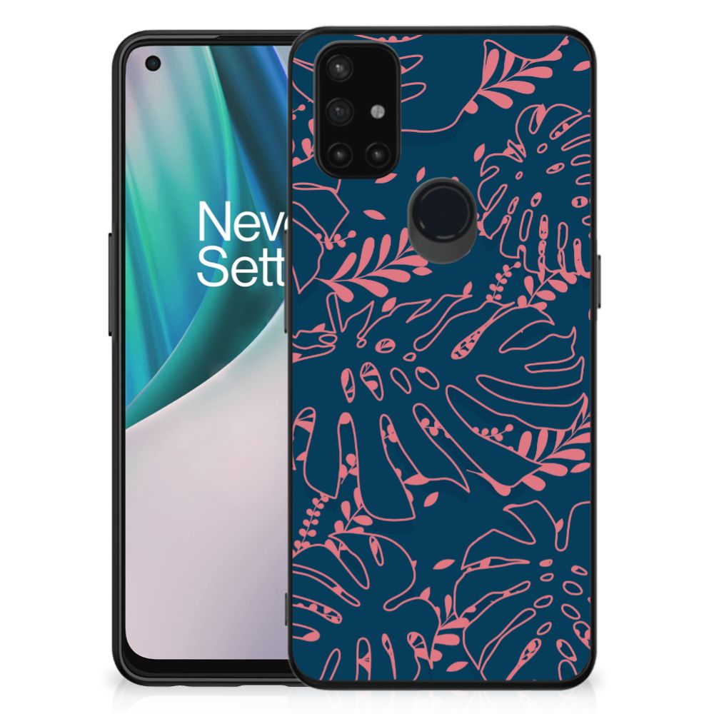 OnePlus Nord N10 5G Bloemen Hoesje Palm Leaves