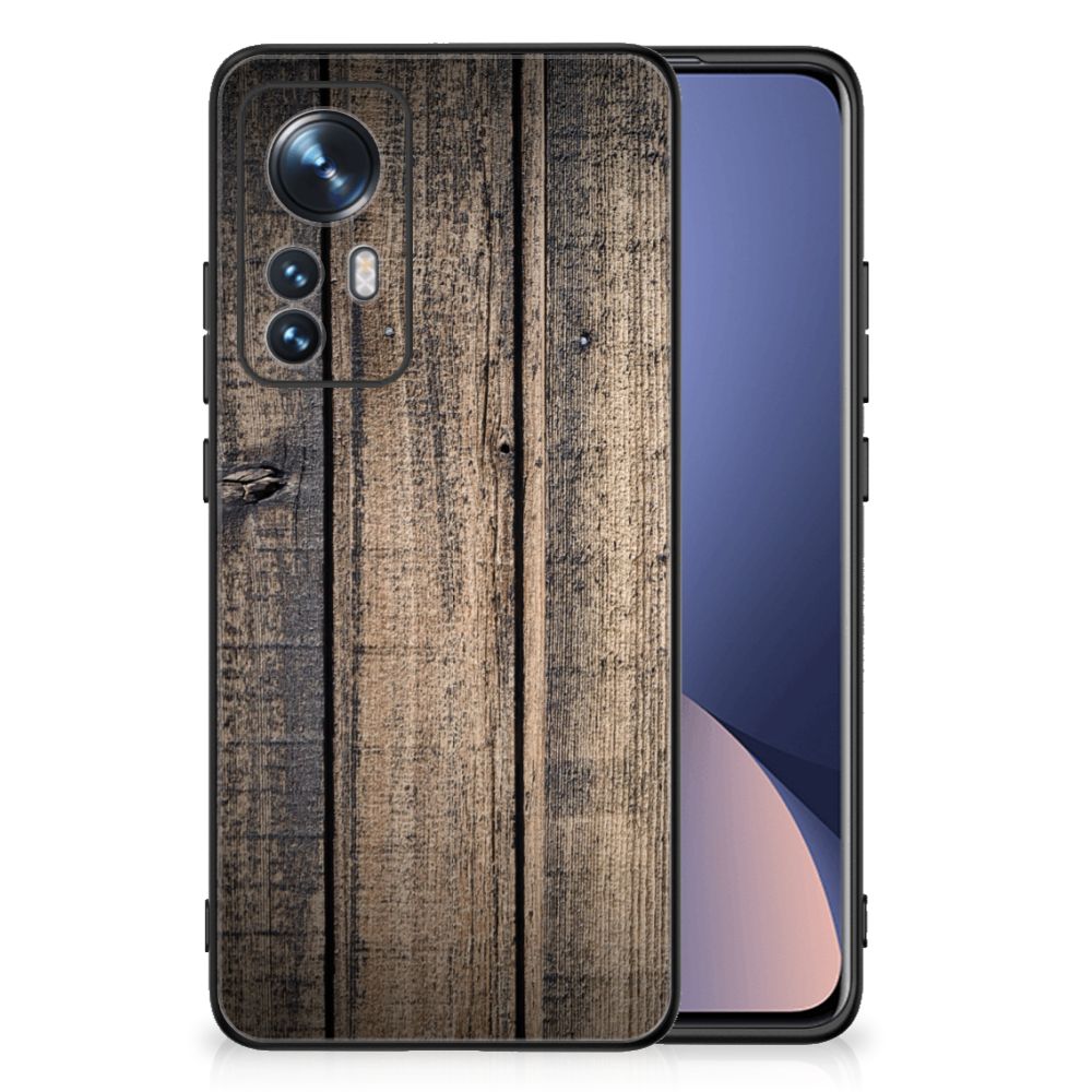 Xiaomi 12 | 12X Houten Print Telefoonhoesje Steigerhout