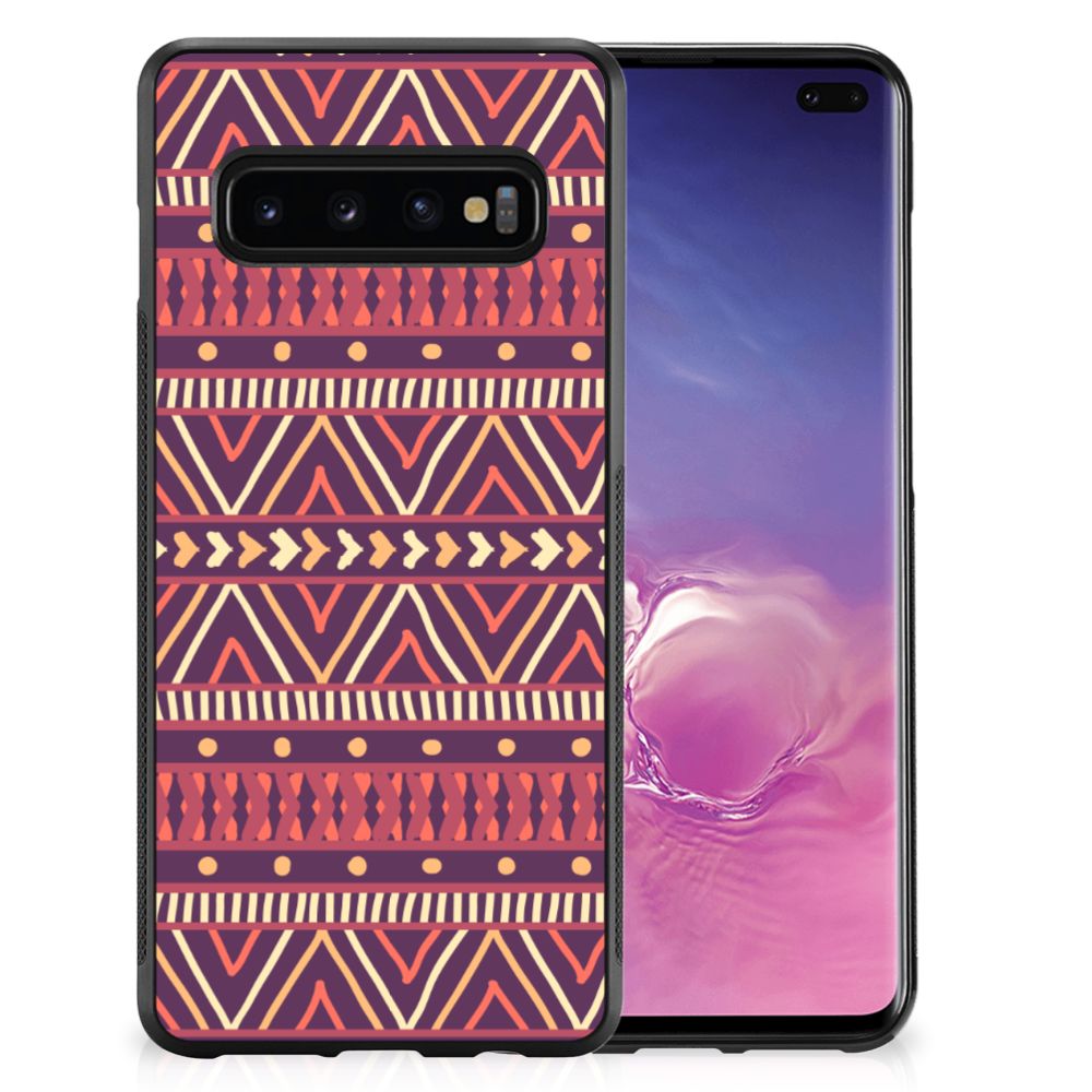 Samsung Galaxy S10+ Bumper Case Aztec Paars