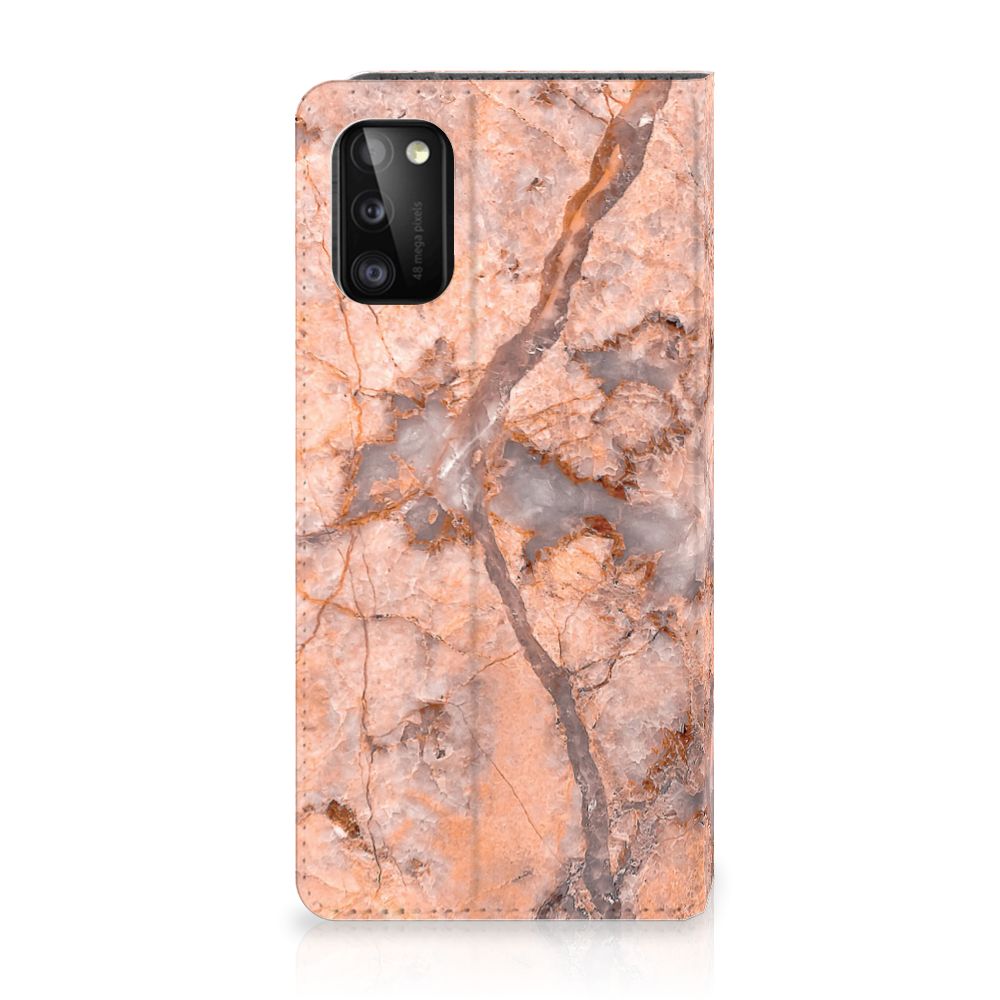 Samsung Galaxy A41 Standcase Marmer Oranje - B2C Telecom