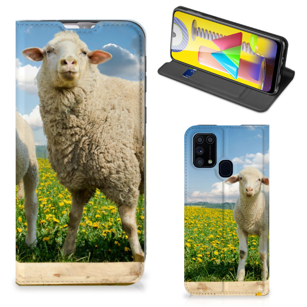 Samsung Galaxy M31 Hoesje maken Schaap en Lammetje - B2C Telecom
