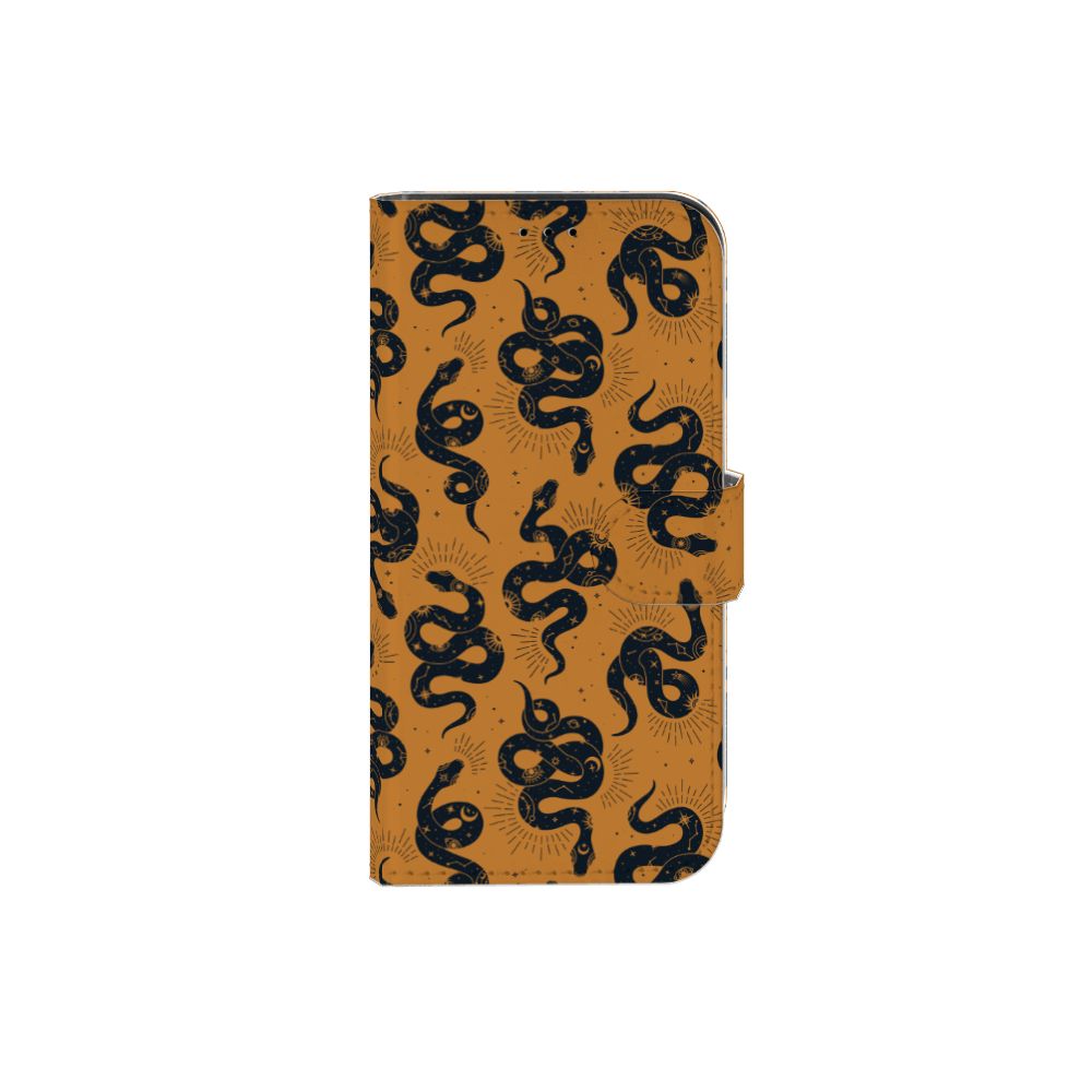 Telefoonhoesje met Pasjes voor iPhone 13 Pro Snakes met een uniek slangenpatroon 🐍.