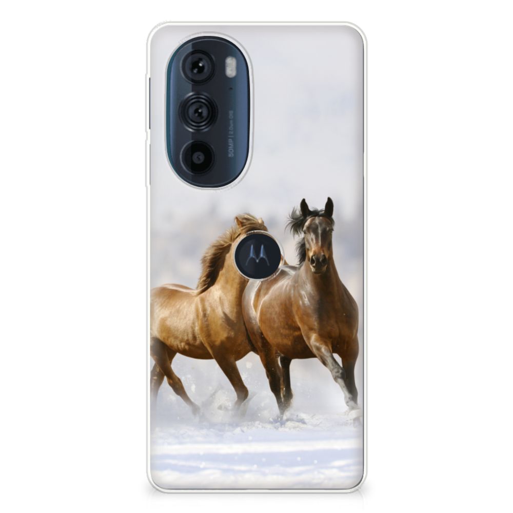 Motorola Edge 30 Pro TPU Hoesje Paarden