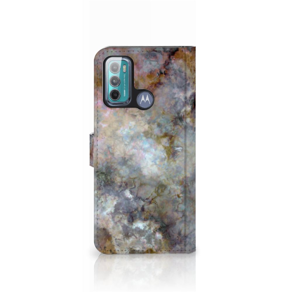 Motorola Moto G60 Bookcase Marmer Grijs