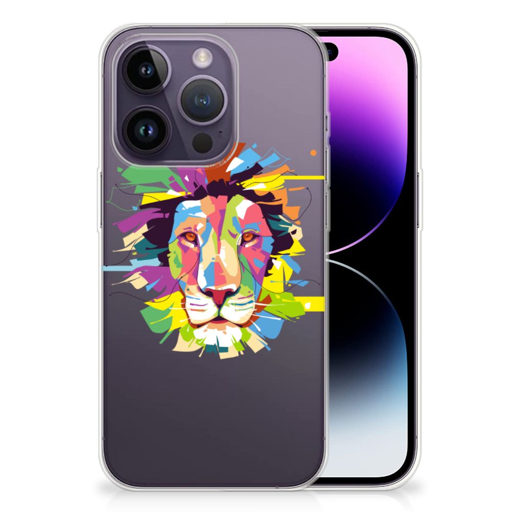 Apple iPhone 14 Pro Telefoonhoesje met Naam Lion Color B2C Telecom