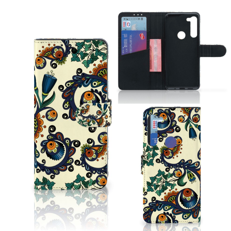 Wallet Case Motorola G8 Power Barok Flower
