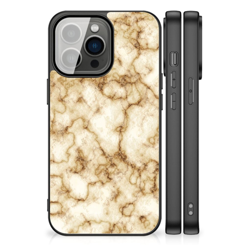 iPhone 13 Pro Marmeren Print Telefoonhoesje Marmer Goud B2C Telecom