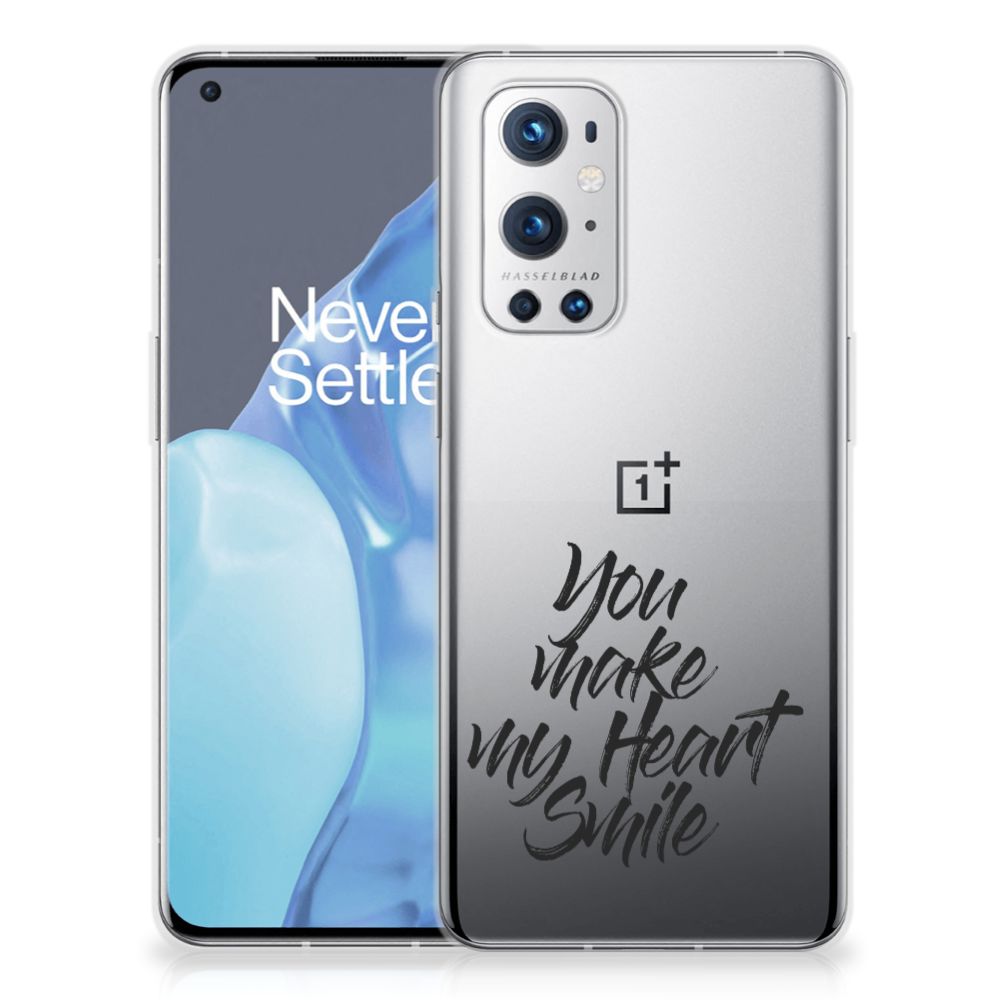 OnePlus 9 Pro Siliconen hoesje met naam Heart Smile