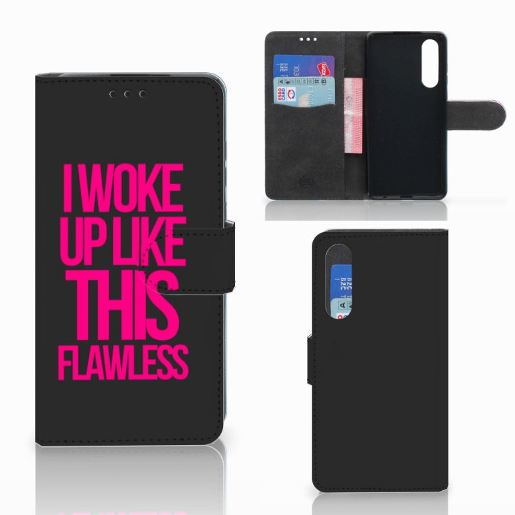 Huawei P30 Hoesje met naam Woke Up - Origineel Cadeau Zelf Maken