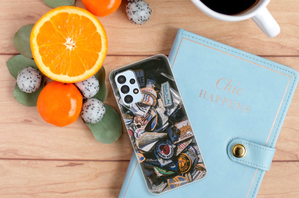 Samsung Galaxy A13 4G Siliconen Hoesje met foto Badges B2C Telecom