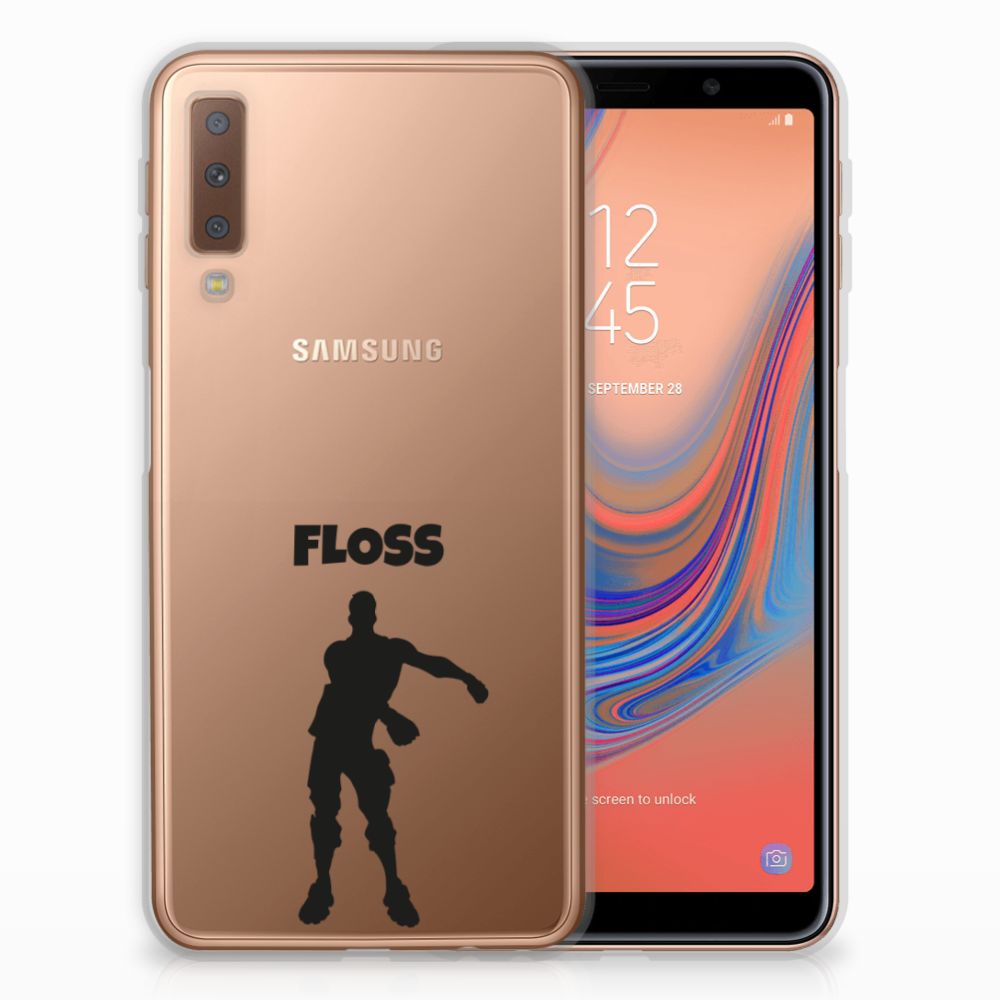 Samsung Galaxy A7 (2018) Telefoonhoesje met Naam Floss