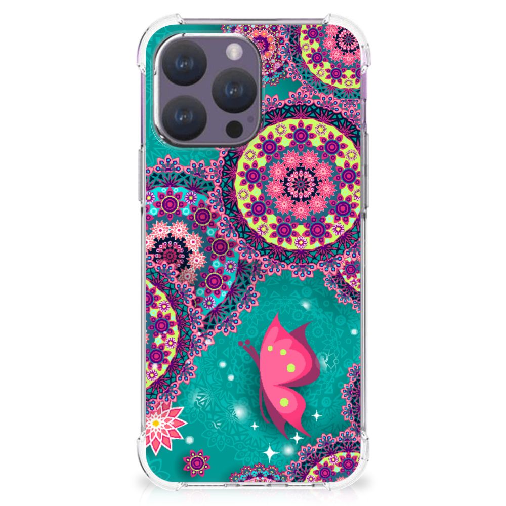 iPhone 15 Pro Max Back Cover Cirkels en Vlinders