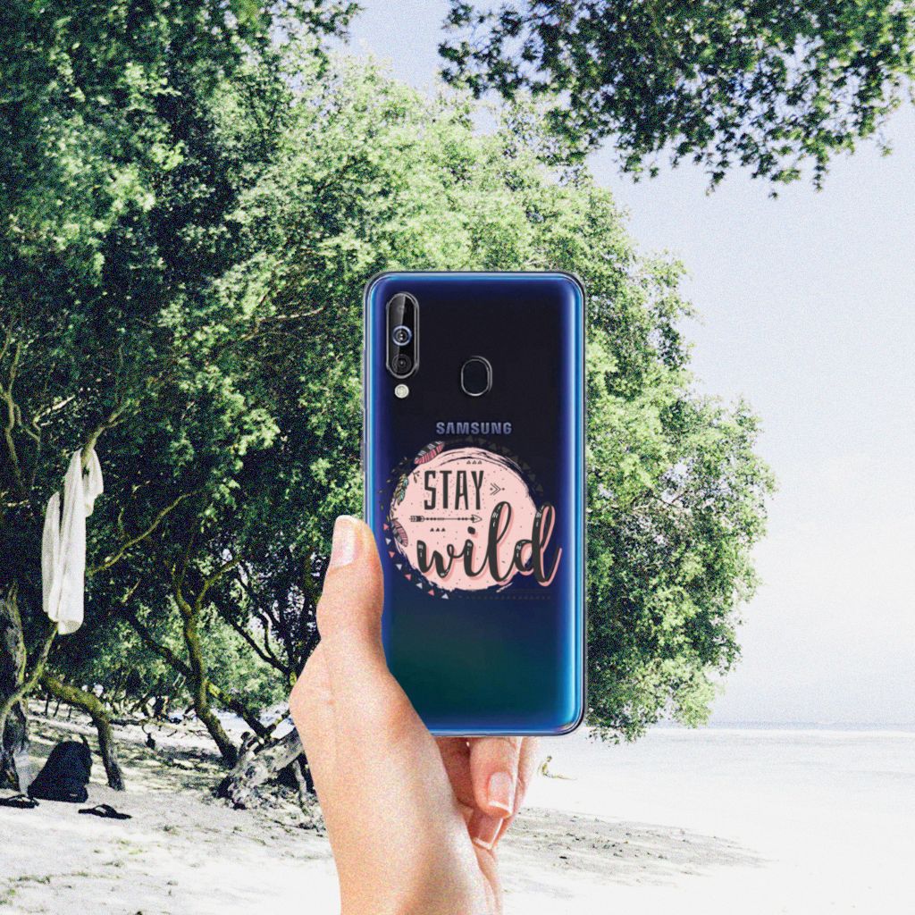 Samsung Galaxy A60 Telefoonhoesje met Naam Boho Stay Wild