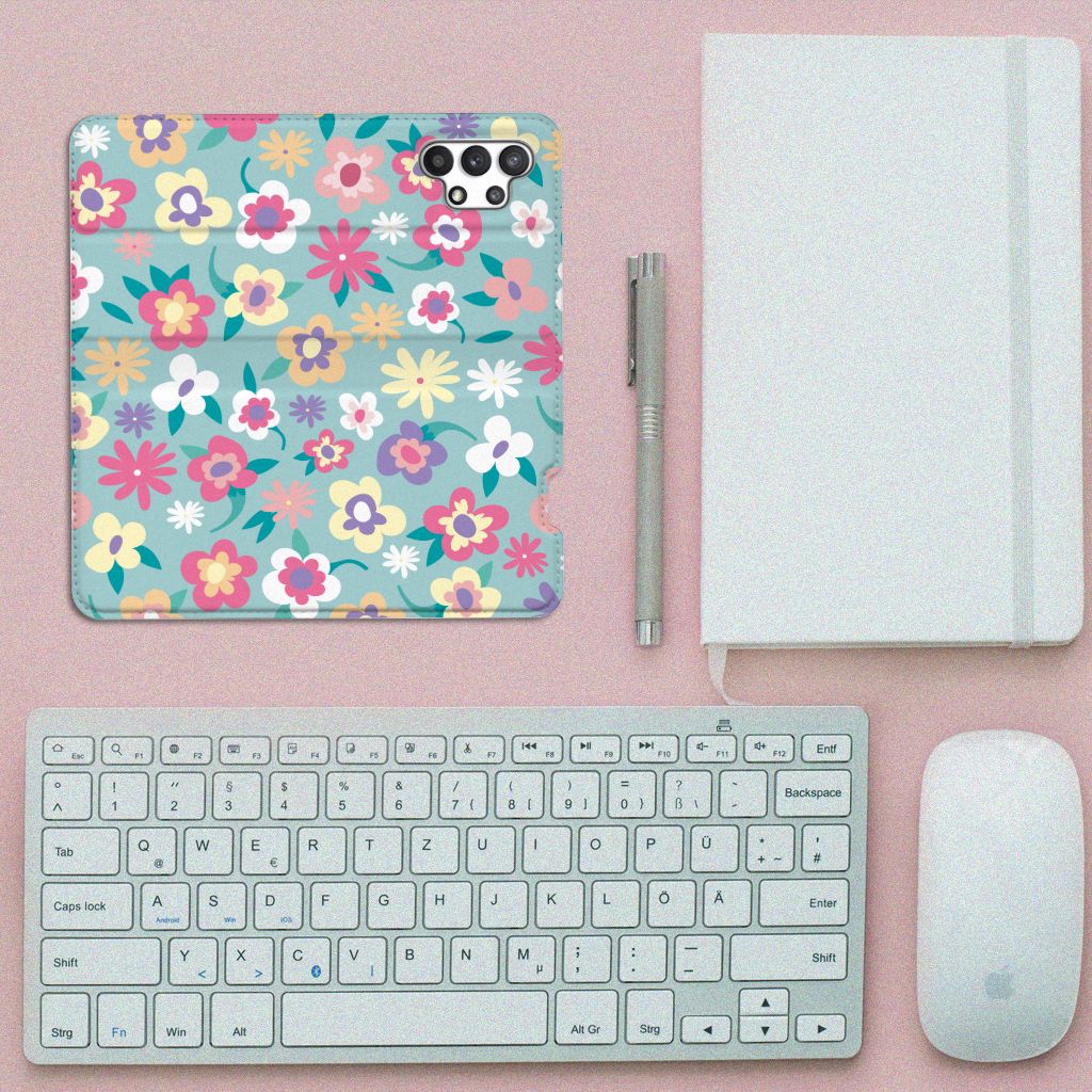 Samsung Galaxy A32 4G | A32 5G Enterprise Editie Smart Cover Flower Power - B2C Telecom