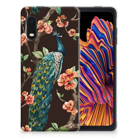 Samsung Xcover Pro TPU Hoesje Pauw met Bloemen