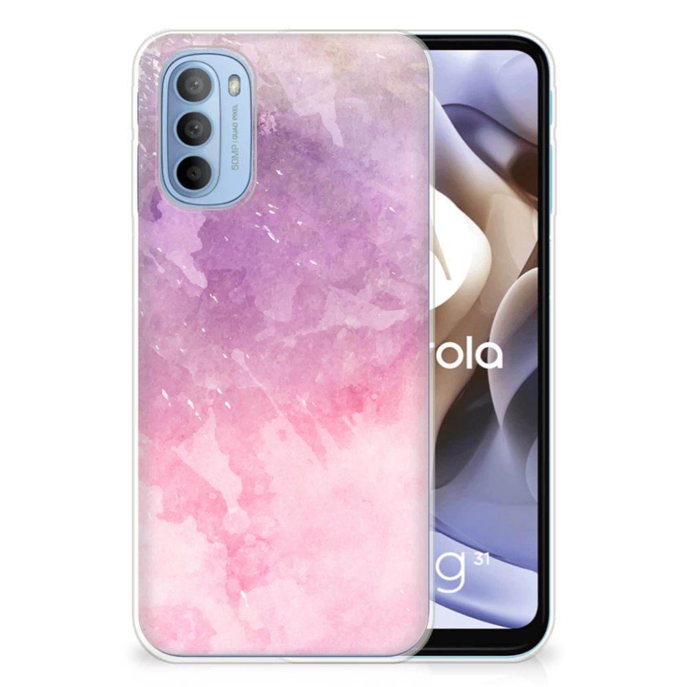 Hoesje maken Motorola Moto G31 | G41 Pink Purple Paint