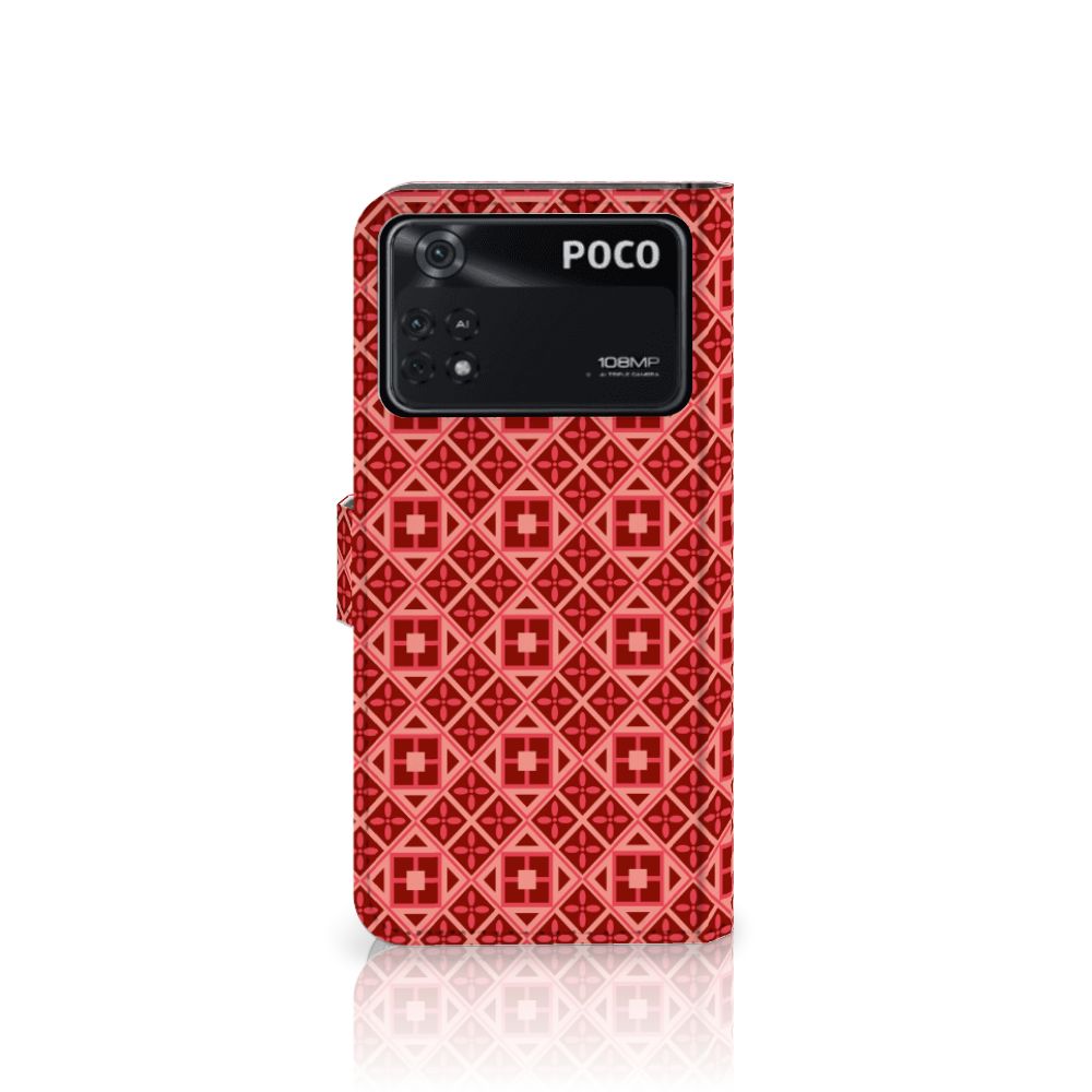 Xiaomi Poco X4 Pro 5G Telefoon Hoesje Batik Rood