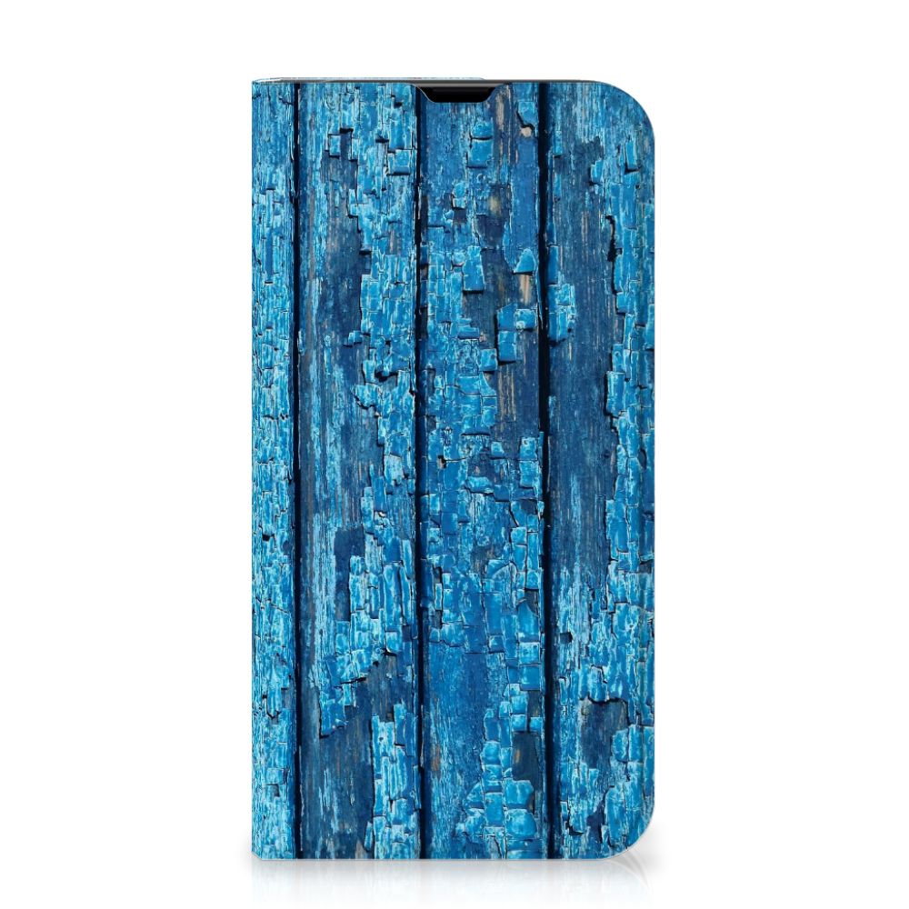 iPhone 13 Pro Book Wallet Case Wood Blue - B2C Telecom