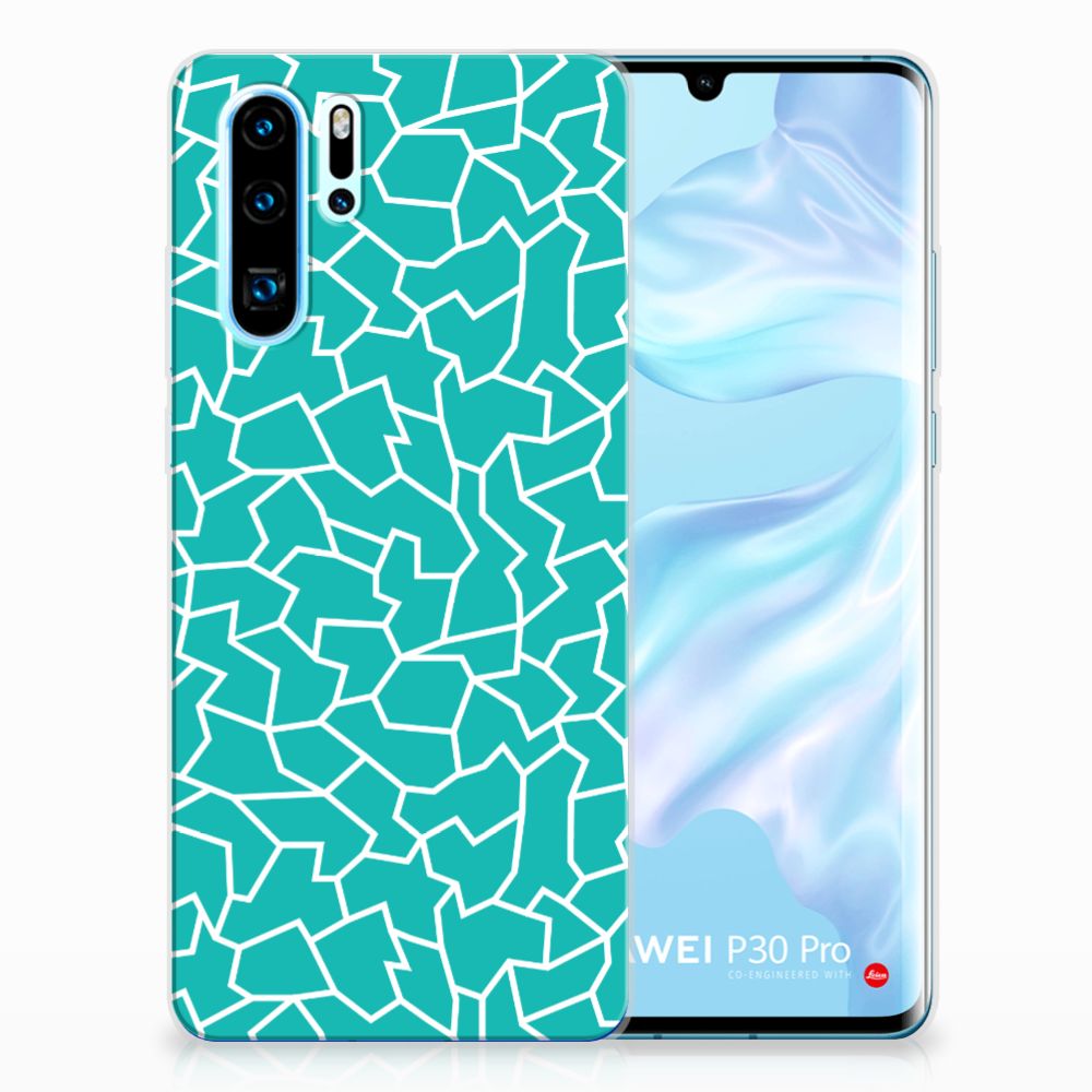 Huawei P30 Pro Hoesje maken Cracks Blue