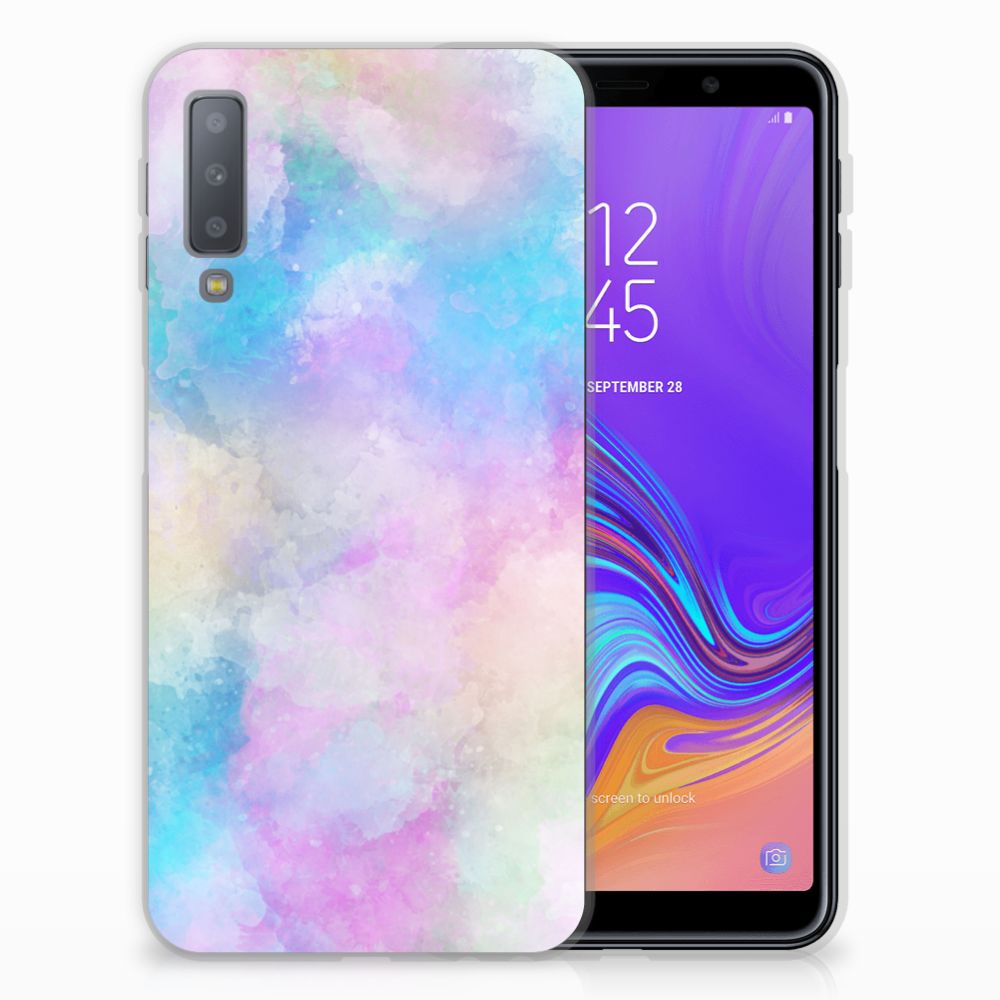 Hoesje maken Samsung Galaxy A7 (2018) Watercolor Light