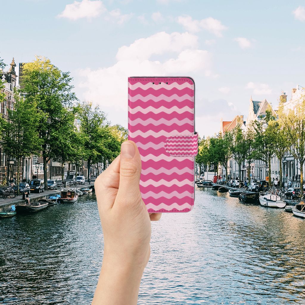 Alcatel 1S 2020 Telefoon Hoesje Waves Pink