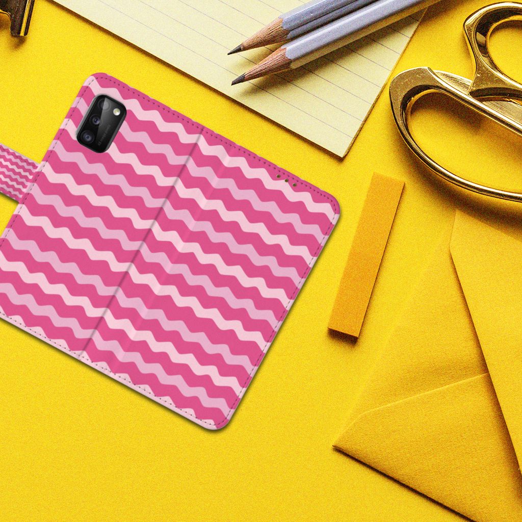 Samsung Galaxy A41 Telefoon Hoesje Waves Pink