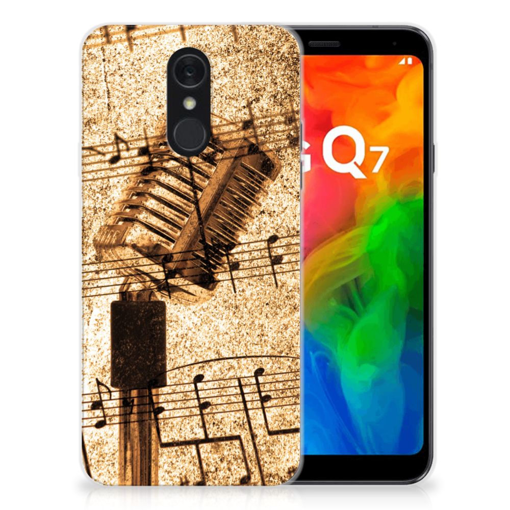 LG Q7 Siliconen Hoesje met foto Bladmuziek