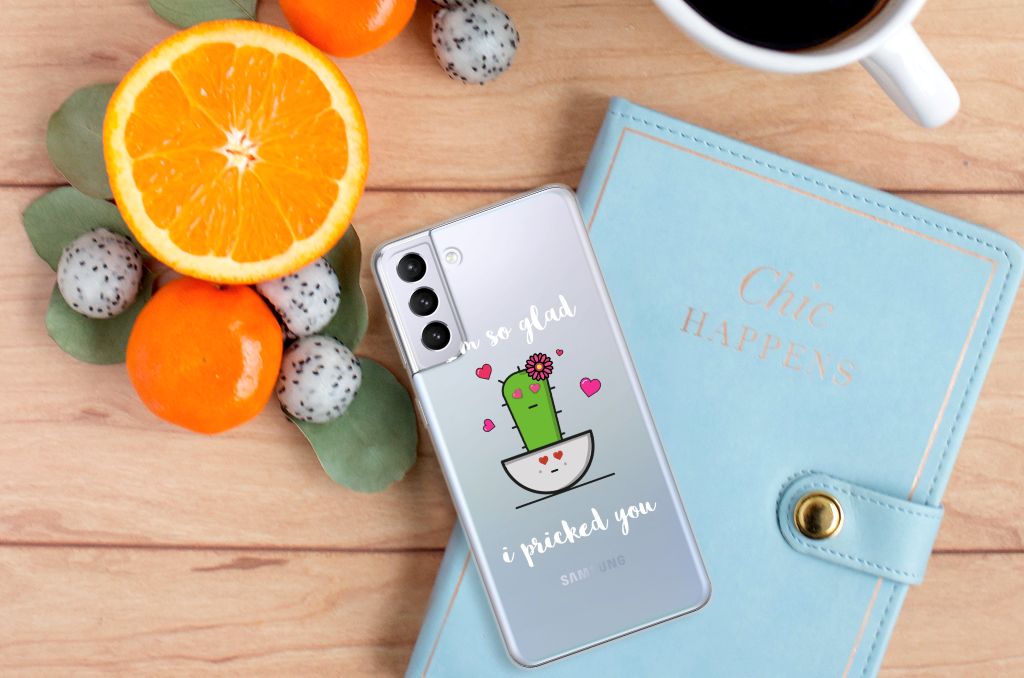 Samsung Galaxy S21 Plus Telefoonhoesje met Naam Cactus Glad B2C Telecom