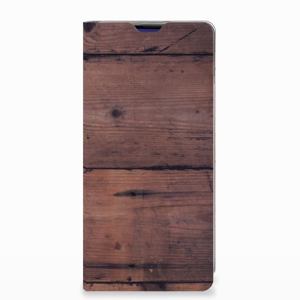 Samsung Galaxy S10 Plus Book Wallet Case Old Wood