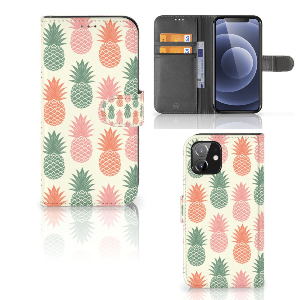 iPhone 12 | 12 Pro (6.1") Book Cover Ananas