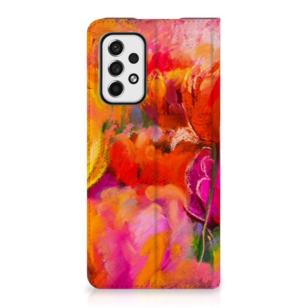 Bookcase Samsung Galaxy A73 Tulips - B2C Telecom