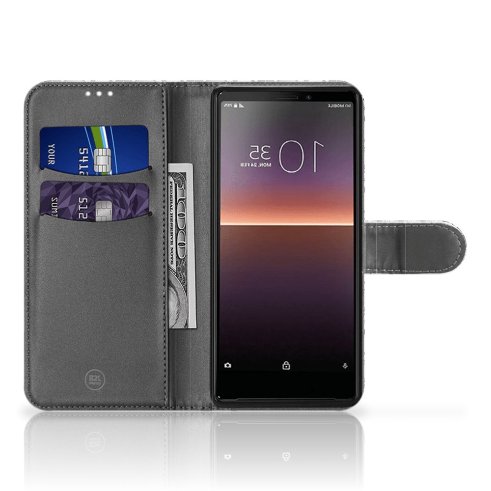 Sony Xperia 10 II Telefoonhoesje met Pasjes Salamander Grey