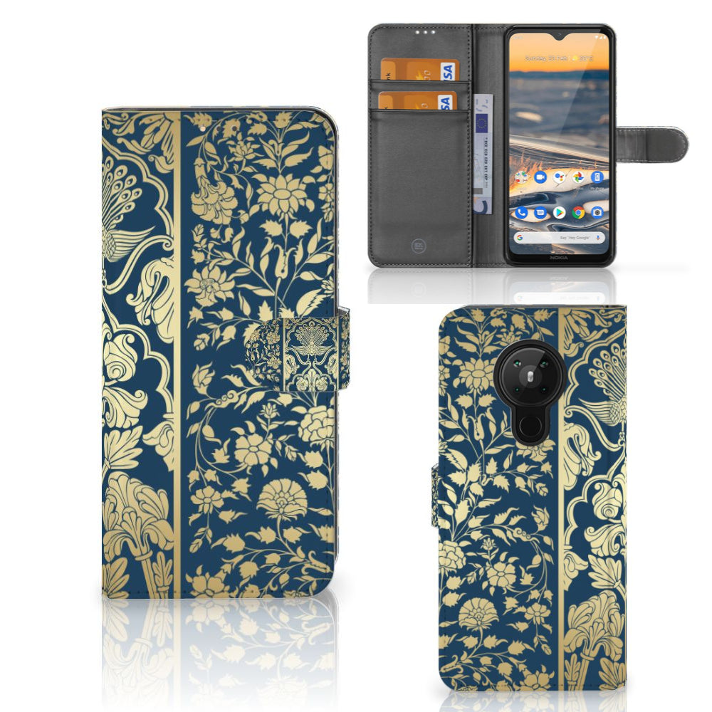 Nokia 5.3 Hoesje Beige Flowers