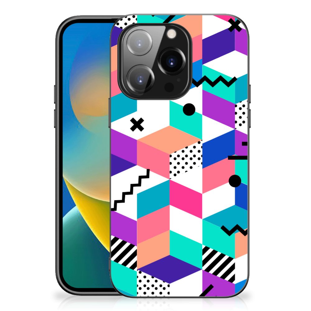iPhone 14 Pro Backcover Blokken Kleurrijk B2C Telecom