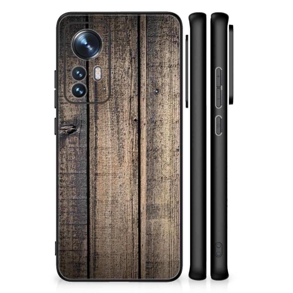 Xiaomi 12 | 12X Houten Print Telefoonhoesje Steigerhout