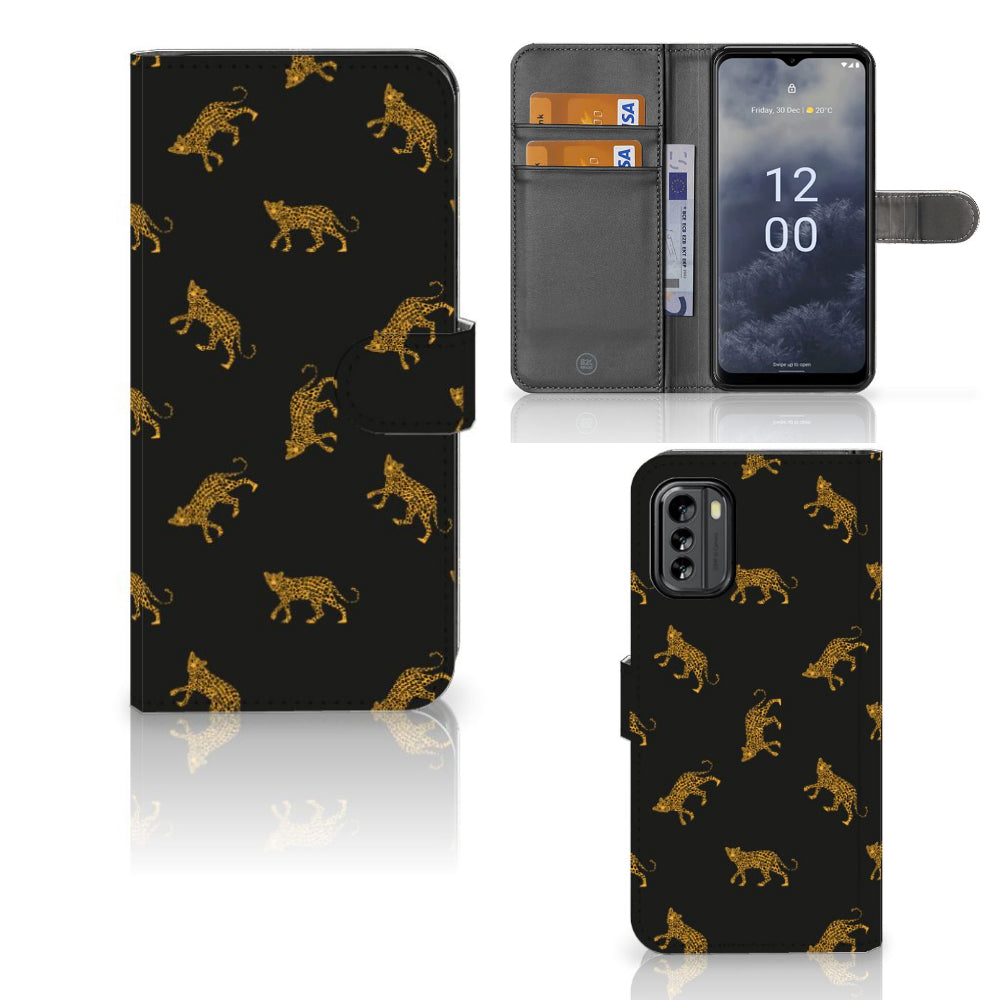 Telefoonhoesje met Pasjes voor Nokia G60 Leopards