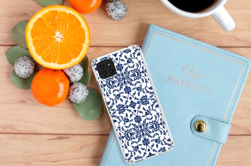 Samsung Galaxy A22 5G Case Flower Blue B2C Telecom