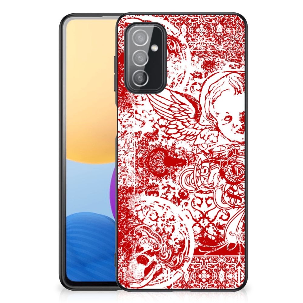 Telefoonhoesje Samsung Galaxy M52 Angel Skull Rood