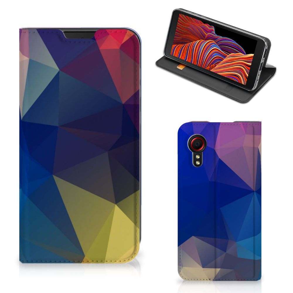 Samsung Galaxy Xcover 5 Stand Case Polygon Dark