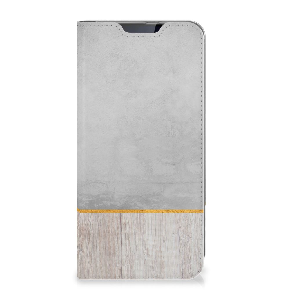 Samsung Galaxy A60 Book Wallet Case Wood Concrete