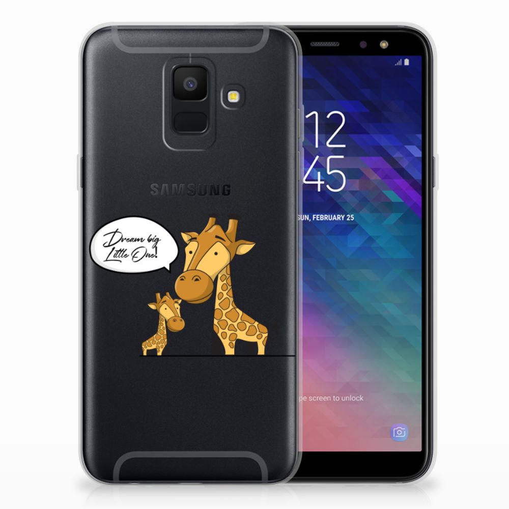 Samsung Galaxy A6 (2018) Telefoonhoesje met Naam Giraffe