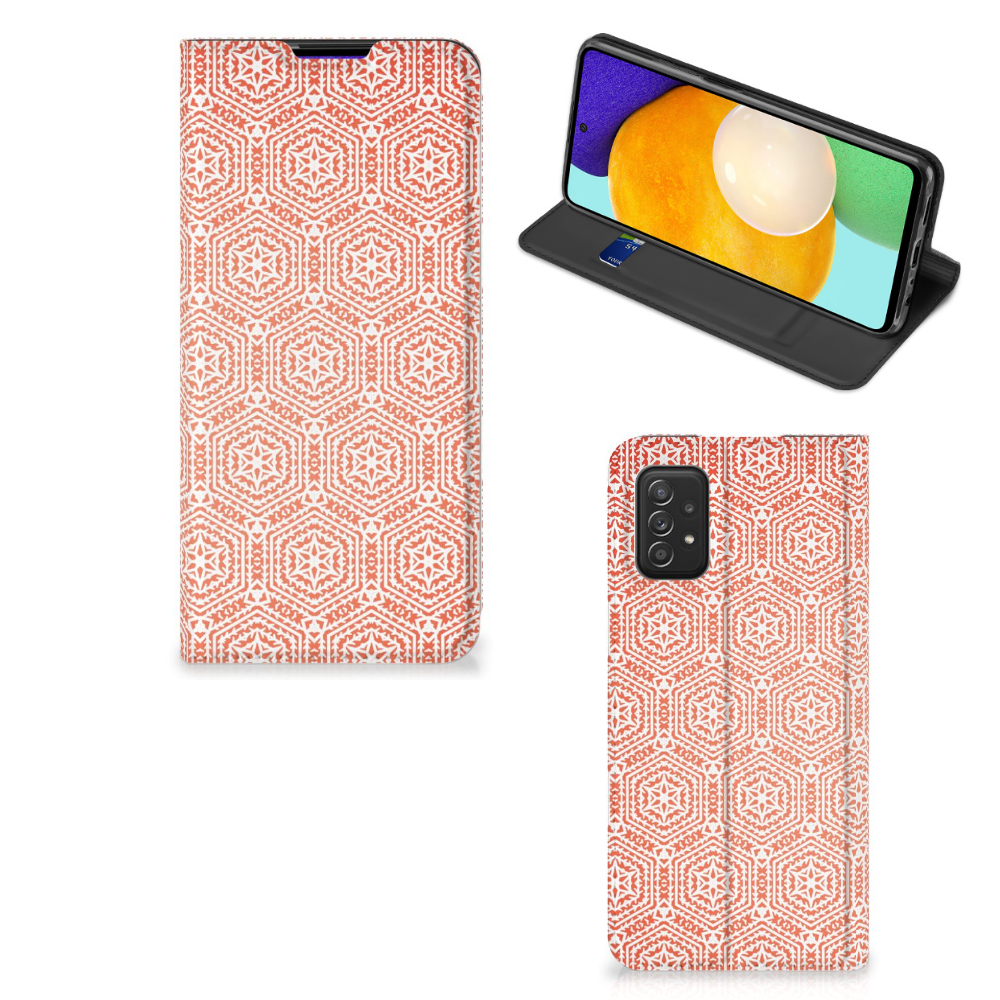 Samsung Galaxy A03s Hoesje met Magneet Pattern Orange - B2C Telecom