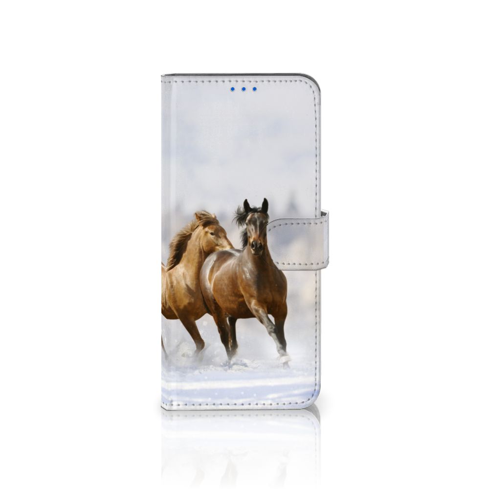 OPPO Reno 6 Pro Plus 5G Telefoonhoesje met Pasjes Paarden