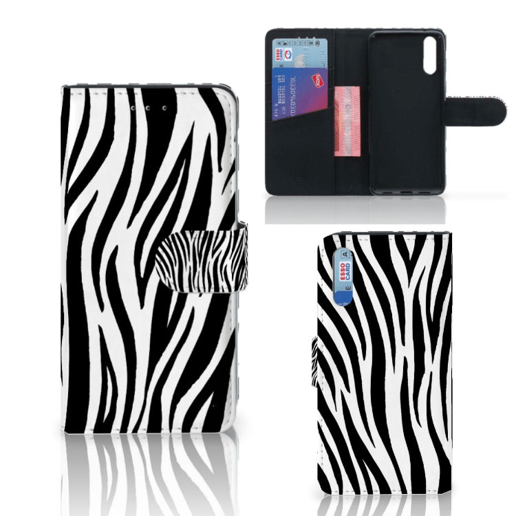 Huawei P20 Telefoonhoesje met Pasjes Zebra