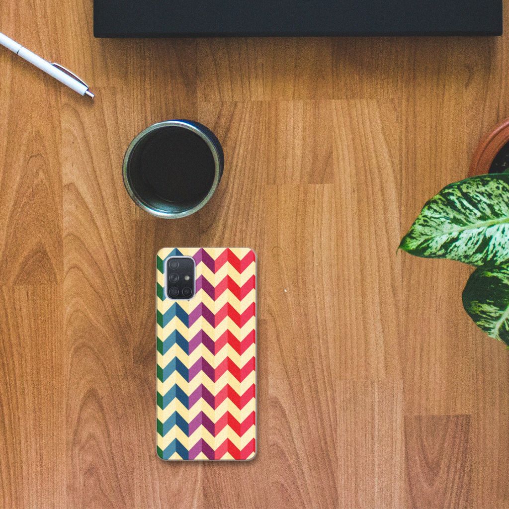 Samsung Galaxy A71 TPU bumper Zigzag Multi Color B2C Telecom